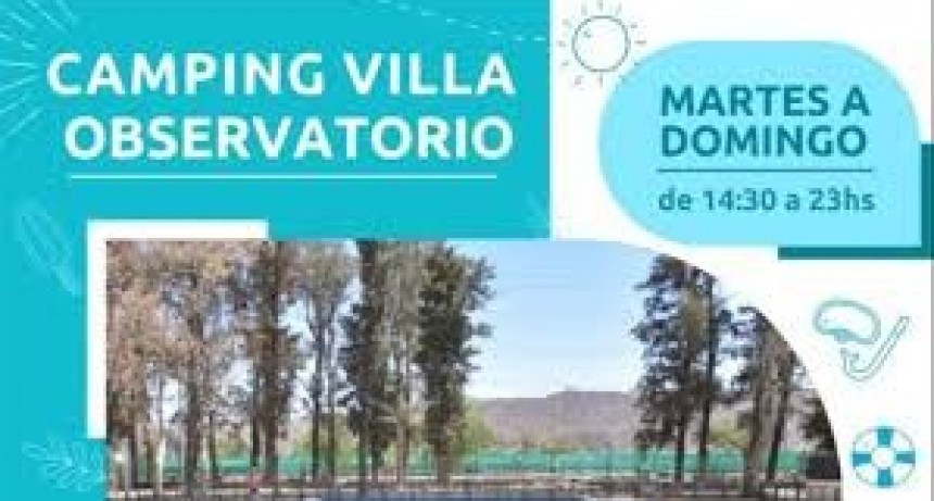 Atención !!! Este viernes quedará habilitado el Camping Municipal de Chimbas