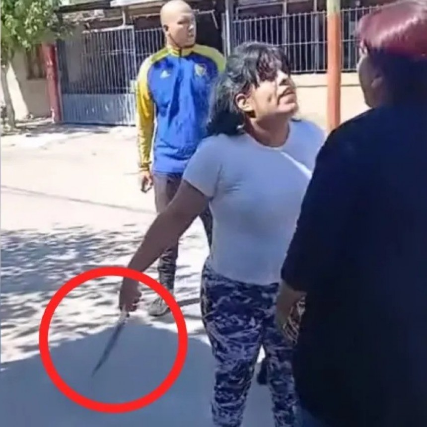 Amenaza con cuchillo en Chimbas: una mujer fue detenida tras un violento conflicto vecinal