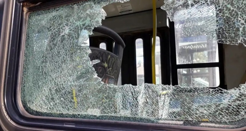 Barrio La Estación: le reventaron el vidrio a un colectivo e hirieron a pasajeros