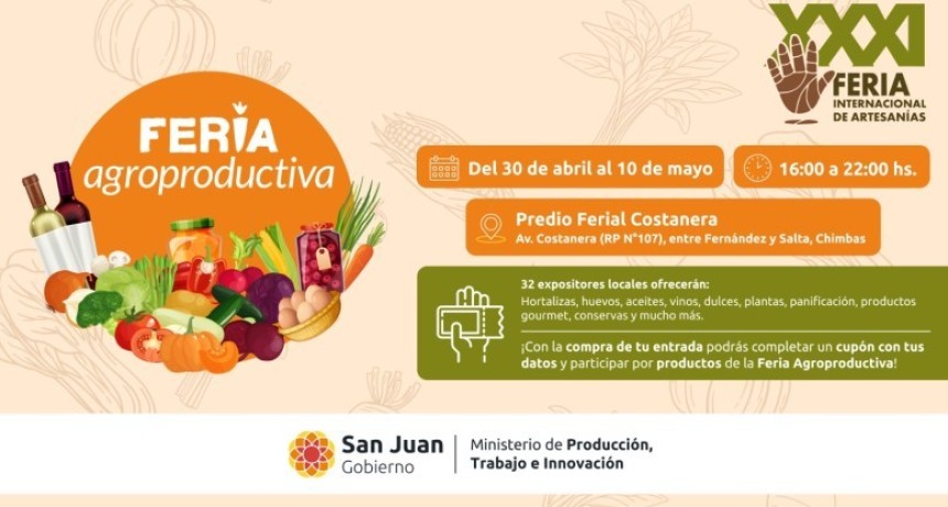 La Feria Agroproductiva tendr&aacute; un espacio en la Feria Internacional de Artesan&iacute;as