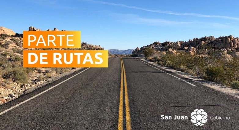 Estado de rutas en San Juan: todas las rutas provinciales están transitables con precaución
