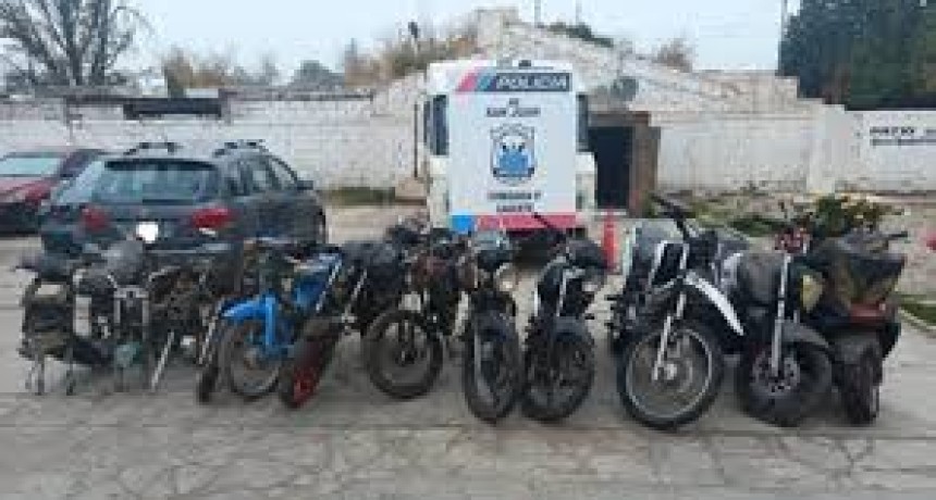 Golpe a los talleres clandestinos en Caucete: secuestran 11 motos y buscan a sus due&ntilde;os