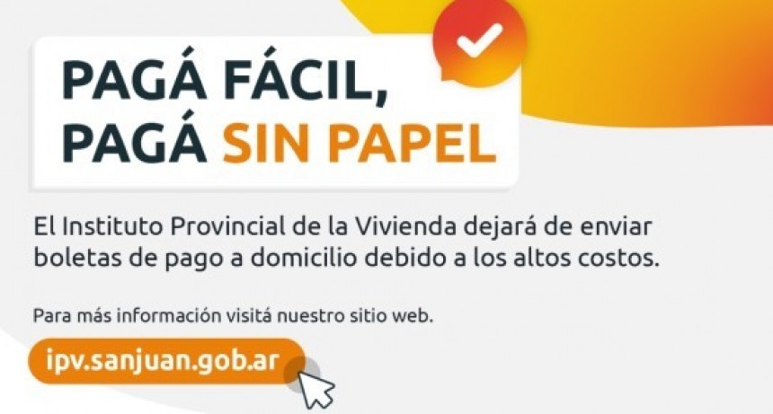 El IPV deja de enviar a domicilio las boletas de pago