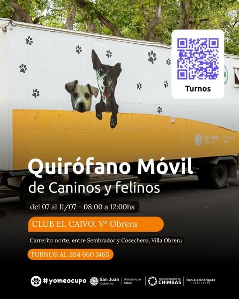 Quirófano Móvil en Chimbas: Esterilización y Vacunación Antirrábica Gratuita para Mascotas en Zona Oeste