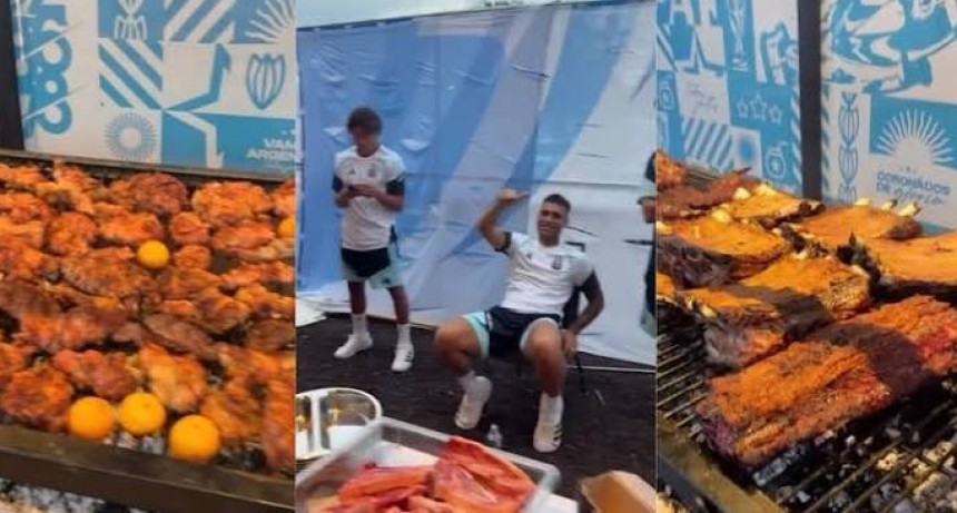 Antes de la batalla con Inglaterra: la Scaloneta se despidi&oacute; de Kansas con un asado 