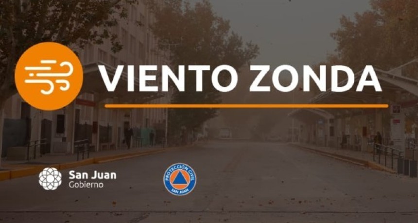 Alerta meteorol&oacute;gica por viento Zonda