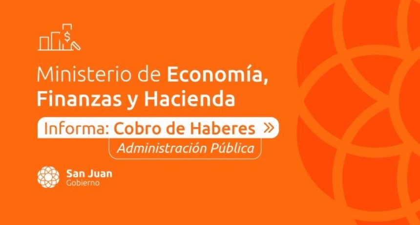 Los empleados públicos tendrán acreditados sus haberes el 31 de octubre